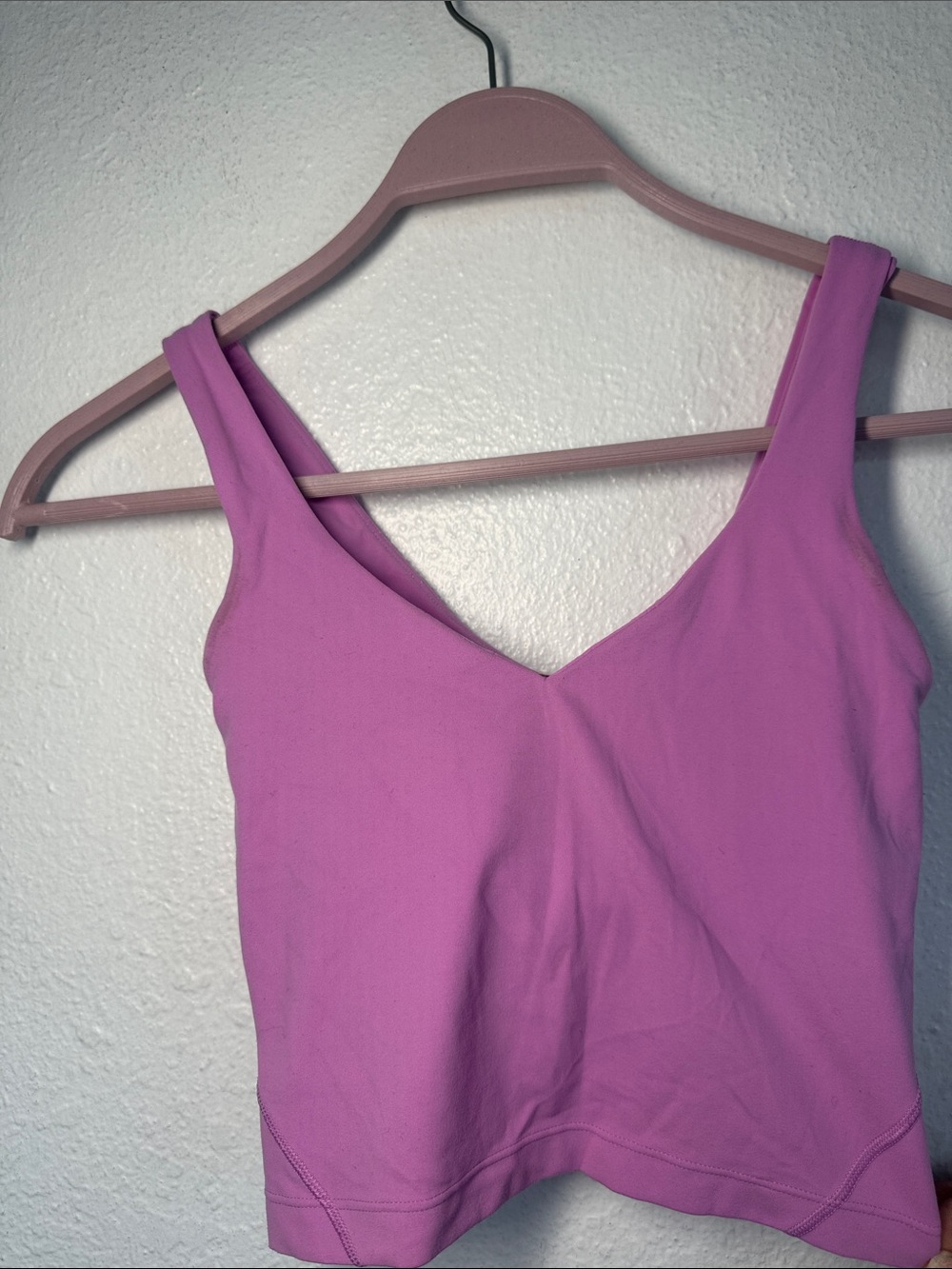lululemon athletica Cropped Tank in Bright Lavender Pink